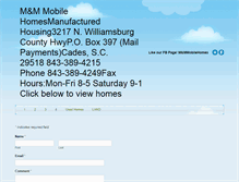 Tablet Screenshot of mandmmobilehomes.com